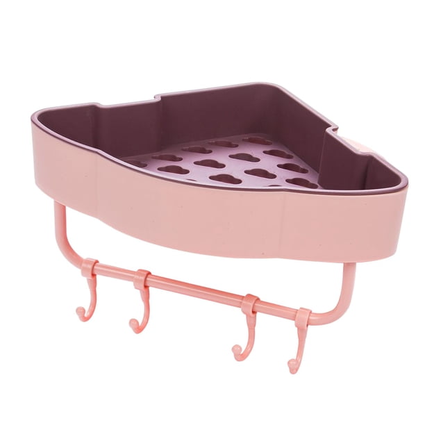 Estantes de esquina para ducha, inodoro, organizador de toallas, organizador de ducha para cocina, no Rosado
