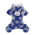 thumbnail image 4 of Walbest Dog Pajamas Dog Coral Fleece Dog Sweater Hoodie Star Pattern Winter Warm Puppy Clothes Plush Cute Pet Jumpsuit Cat Onesie Outfit Apparel Coat (Blue, XXL), 4 of 7