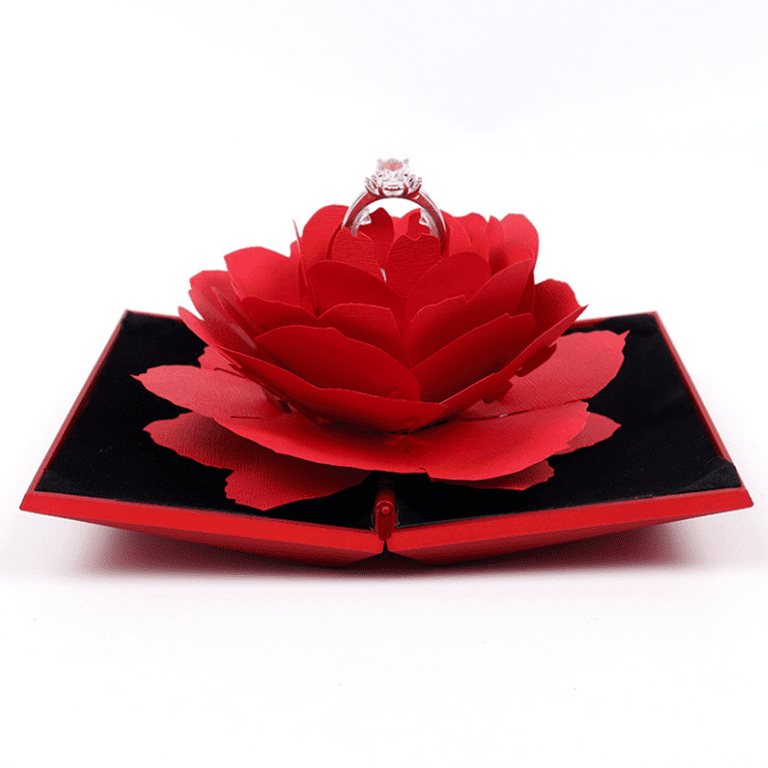 Blooming flower ring box deals