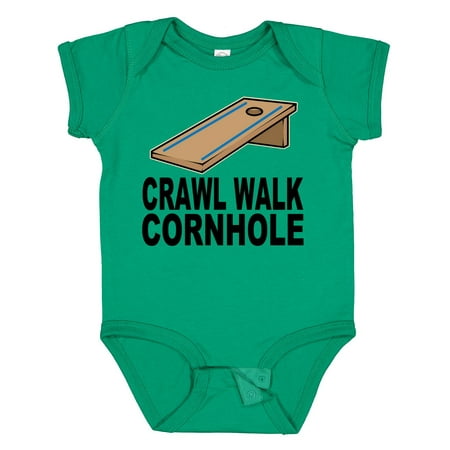 

Inktastic Crawl Walk Cornhole Gift Baby Boy or Baby Girl Bodysuit