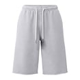 thumbnail image 2 of Hsovts 2026 Men's Baggy Sweat Shorts Lightweight Under Knee Casual Drawstring Y2K Shorts Raw Hem Loose Fit Gym Shorts Light Gray 2XL, 2 of 6