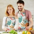 thumbnail image 5 of Pioneer Flower Floral Print Pattern Apron-Garden Aprons for Women with Pockets-Cotton Linen Waterproof Kitchen Cooking Gardening Aprons Adjustable for Kitchen,Cooking,BBQ and Salon 33x27 Inch, 5 of 7