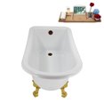 thumbnail image 5 of 58" Streamline N4860GLD-ORB Soaking Clawfoot Tub and Tray With External Drain in Matte Oil Rubbed Bronze and Polished Gold Clawfeet, 5 of 10