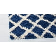thumbnail image 6 of SAFAVIEH Dallas Jerrie Geometric Shag Area Rug, Navy/Ivory, 4' x 6', 6 of 6