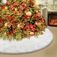 thumbnail image 4 of Aosijia Christmas Tree Skirt 35 Inch White Plush Skirt for Christmas Holiday Party Decorations, 4 of 17