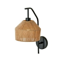 Adesso 18" Amalfi Wall Lamp, Black