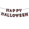 thumbnail image 3 of Feliz Halloween Banner cosecha guirnalda colgante tirar bandera pedante para decoración interior al aire libre embrujada, 3 of 3