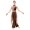 Brown, variant on Womens Lyrical Dance Jumpsuit Ruched Mesh Halter Backless Split-leg Wide Leg Rompers Brown S