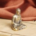 thumbnail image 2 of Estatua de Buda, diseño vintage de latón, 37 mm, diseño de Buda sentado, 2 of 3