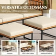 thumbnail image 6 of Costway 6 PCS Acacia Wood Patio Furniture Set Outdoor Sectional Conversation Sofa Set Beige, 6 of 9
