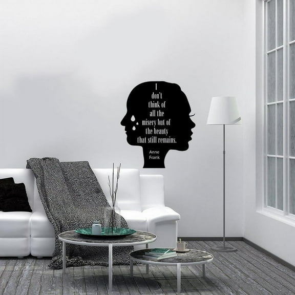 Beauty That Still Remains - Anne Frank Quote Famous Life Motivation Quotes Inspiration Saying Wall Art Sticker Designs Vinyl Stickers For Home Walls Rooms Windows Bedroom Decoration Size (40x35 inch)
