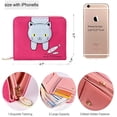 thumbnail image 3 of Cartera pequeña para niñas y mujeres, diseño de gato bonito, monedero, portamonedas, organizador de tarjetas (rosado) WD.WDQZL Hogar, 3 of 4
