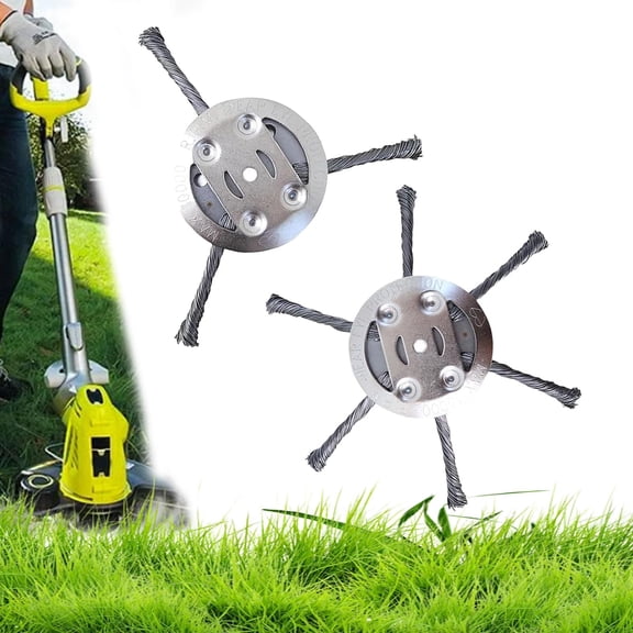 6" Steel Wire Grass Trimmer Head, 2025 Upgraded Universal Weed Eater Head, Heavy Duty Unbreakable Brush Cutter Replacement with 3   6 Blades, Fits Most Cordless String Trimmers