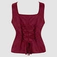 thumbnail image 5 of FEIFLY Women Vest Bodice Tanks Court Tops Solid Color Festival Clothing, 5 of 5
