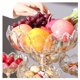 thumbnail image 4 of Plato de fruta giratorio de cristal, centro de mesa creativo, soporte de fruta, plato decorativo de fruta for encimera, for pan, aperitivos y dulces, 4 of 7
