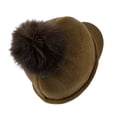 thumbnail image 3 of WITHMOONS Winter Wool Visor Knit Pom Beanie Hat Warm Skull Cap SLQ1248 (Brown), 3 of 5