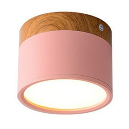 

LeKY Ceiling Lamp High Brightness Energy-saving Glare Free Dimmable Modern Appearance Illumination Aluminum Non-Flickering 5W Bedroom LED Down Lamp for Home Pink White Light.