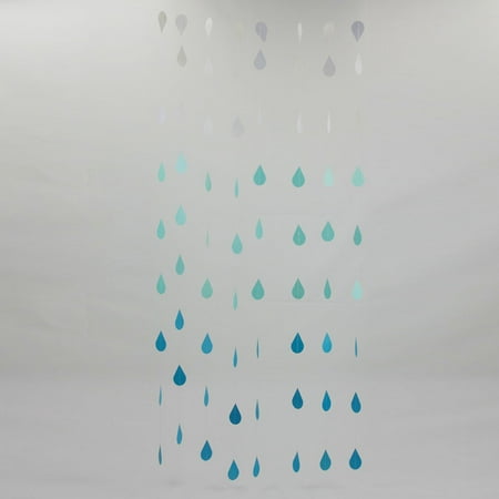

1.2M Raindrop Hanging Paper Garland Graduate Color Drip-drop Hanging Paper String Chain Wedding Birthday Party Ceiling Banner Decoration