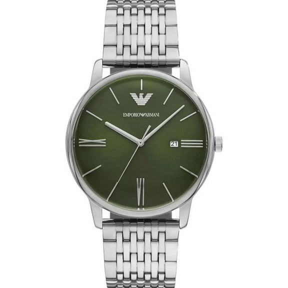 Emporio Armani Minimalist Men's Green Dial Quartz Watch AR11644
