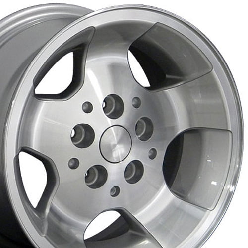 15 inch Rim fits 1987-2006 Jeep Wrangler Style Silver Machined 15x8 Wheel  Direct Fit 