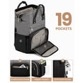 thumbnail image 3 of Mochila para portátil LOVEVOOK Fashion Business de 17 pulgadas, gris y negro, 3 of 9