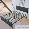thumbnail image 5 of VECELO Full Size Metal Platform Bed Frame, Modern Upholstered Tufted Headboard and Footboard, No Box Spring Needed, Gray, 5 of 9