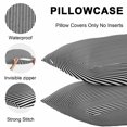 thumbnail image 5 of Throw Pillow Covers 20x20 Inch Set of 2, Black White Stripe Waterproof Outdoor Pillow Covers, Modern Minimalist Geometric Striped Decorative Cushion Pillowcases for Couch, Sofa, Bed, Garden, Patio, 5 of 9