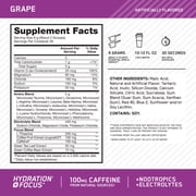 Optimum Nutrition Essential Amino Energy Hydration Plus Focus Powder, Grape, 9.5 oz