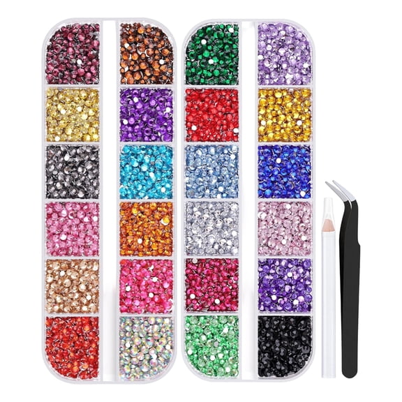1 Bedazzling Kit Crafts Resin Flatback Rhinestones Kit, Nail Art and DIY Projects, with Jewelry Adhesive Glue for Decorating Clothing, Shoes, Tumblers, Phone Cases and Mugs,A