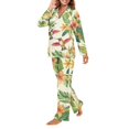 thumbnail image 3 of Garronmavis Hummingbird Ladies Nightwear Set Button Down Collar Pajamas Soft Comfy Winter Sleep Set 2 Piece Lounge Set Comfy Sleepwear with Pockets, 3 of 7
