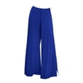 thumbnail image 3 of Women's Pants Fashion Casual Pants For Women Summer High Waist Wide Leg Floral Casual Cotton Casual, 3 of 5