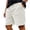 White #020, variant on Mens Corduroy Shorts Casual Elastic Waistband Big and Tall Shorts Solid Color Lightweight Work Short with Pockets White L
