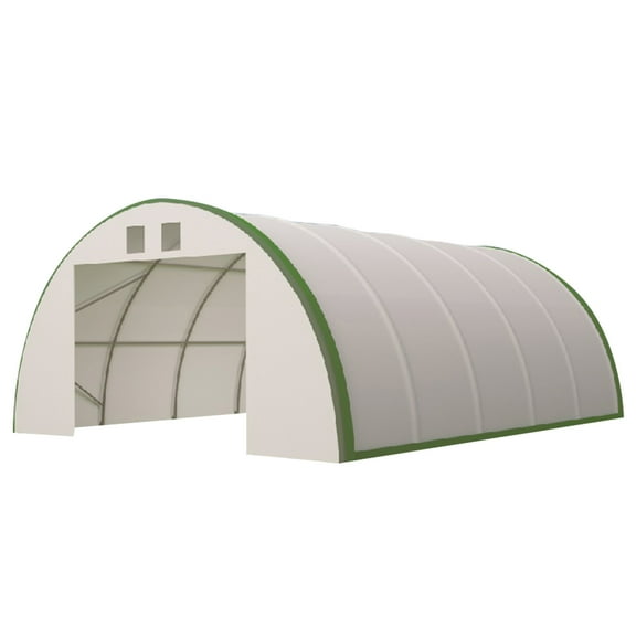 Chery Industrial Single Truss Arch Storage Shelter 20'x42'x12' with 11 oz PE Tarpaulin