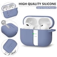thumbnail image 4 of for AirPods Pro Case Cover with Cleaner Kit,Soft Silicone Protective Case for AirPod Pro 2nd/1st Generation Case for Women Men,AirPods Pro 2 Case Accessories with Keychain-Lavender, 4 of 6