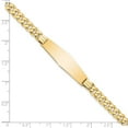 thumbnail image 3 of 14k Yellow Gold Bracelet ID Curb 10 mm 8 in Link Soft Diamond Shape, 3 of 4