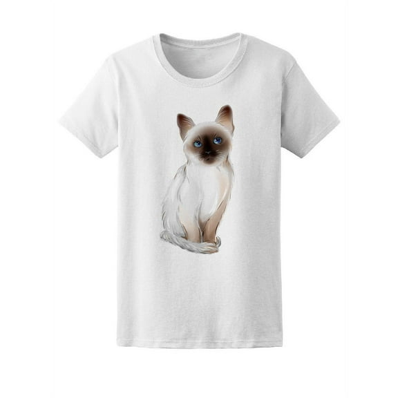 Thai Cat Portrait T-Shirt Women -Image by Shutterstock, Female Large