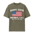 thumbnail image 2 of Happy 250th Birthday USA Shirt Men Patriotic American Flag Graphic T Shirt Casual Short Sleeve America 250 Merchandise, 2 of 5