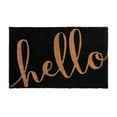 thumbnail image 2 of BizChair 18" x 30" Indoor/Outdoor Black Coir Doormat with Natural Hello Message and Non-Slip Backing, 2 of 10