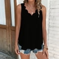 thumbnail image 4 of hoksml Women's Eyelet Embroidery Tank Top Sleeveless Scalloped V Neck Loose Fit Flowy Casual Summer Blouse, 4 of 8