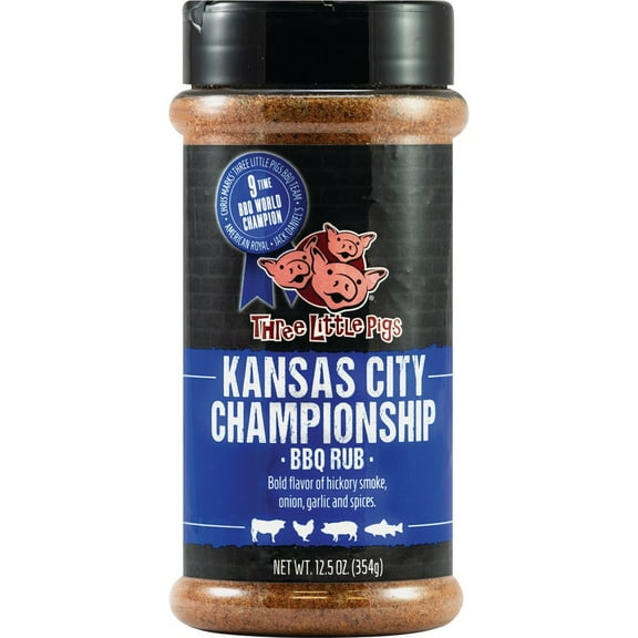Three Little Pig’s BBQ Rub & Sauces Championship BBQ Rub - Hickory Smoke, Onion, Garlic - 1 Pc, 6.5 Oz