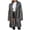 Dark Gray, variant on Lovskoo 2024 Women's Long Notch Lapel Faux Fur Jacket Winter Coat Long Sleeve Warm Outerwear Cardigan Khaki
