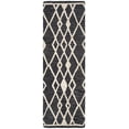 thumbnail image 2 of SAFAVIEH Micro-Loop Donella Geometric Aztec Wool Runner Rug, Charcoal/Ivory, 2'3" x 7', 2 of 5