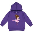 thumbnail image 2 of Inktastic Ballerina, Ballet Girl, Ballet Dance, Brown Hair Toddler Hoodie, 2 of 4