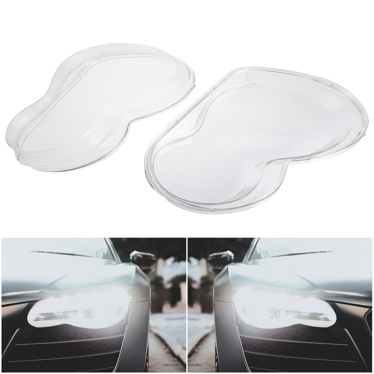 1 Pair Car Headlight Cover Shell Headlight Lamp Glass Lens Kit For