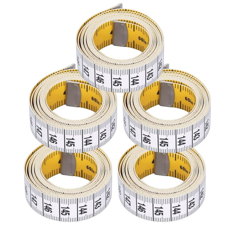 uxcell Cloth Tape Measure for Body 300cm 120 Inch Metric Inch Measuring  Tape Soft Dual Sided for Tailor Sewing Yellow