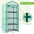 thumbnail image 7 of Simenmax 4-Tier Mini Greenhouse with PVC Cover, 27'' Portable Greenhouse for Seed Starting, Plants, Herbs,Green, 7 of 7