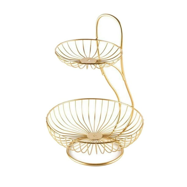 Cesta decorativa para almacenar frutas y verduras, cocina, encimera, fruta Nivel Gold 2