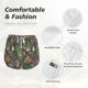 thumbnail image 4 of Balery Forest Animals And Plants Pantalones cortos deportivos para mujer con forro y dos bolsillos, elásticos, para entrenamiento, gimnasio, yoga-Medium, 4 of 7