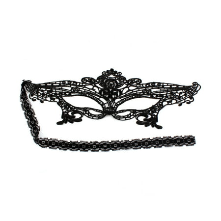 Women Girls Sexy Lace Queen Venetian Masquerade Eye Mask for Ball Prom Fancy Dress Party Favors, Black