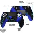 thumbnail image 3 of PlayVital Guardian Edition Anti-Slip Ergonomic Silicone Cover Case for ps5 Edge Controller, Soft Rubber Protector Skin for ps5 Edge Wireless Controller with Thumb Grip Caps - Blue & Black, 3 of 9